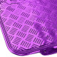 Universal Car rubber floor mats universal aluminum checker plate optics 4-piece chrome purple violet | races-shop.com