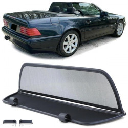 Premium wind deflector black foldable for Mercedes SL R129 89-01
