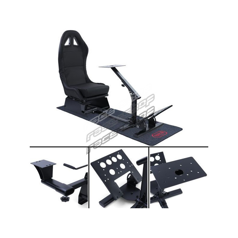 Sim Rig Set 6 with Seat + Carpet Racing Simulation for Playstation Xbox PC