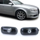 Lighting Clear glass side indicators smoke black pair for Audi A3 8P A4 8E B7 A6 4F C6 | races-shop.com