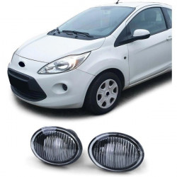 RACES side indicators for Fiat 500 07- Ford Ka Lancia Maserati, black-smoke