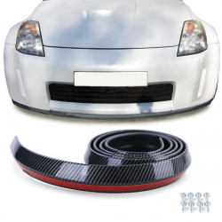 Front spoiler universal flexible 2,5mx4,5cm carbon look