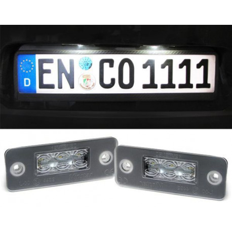 Lighting LED license plate light white 6000K for Audi A8 D3 4E 02-10 | races-shop.com