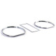 Body kit and visual accessories Speedometer rings covers bezels 3 parts chrome suitable for VW Golf 2 83-92 | races-shop.com