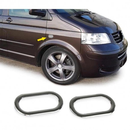 Body kit and visual accessories Side indicators surrounds stainless steel chrome for VW T5 Bus Transporter 03-07 | races-shop.com