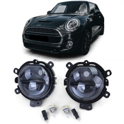 RACES fog lights for Mini One Cooper F54 F55 F56 F57 13, black-smoke