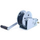 Ratchet Tie-Downs Cable winch hand winch silver with webbing 8 meters 1360 kg for car trailer trailer | races-shop.com