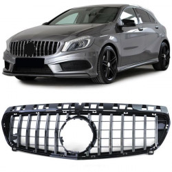RACES grille (Sport) for Mercedes A Class W176 12-15, glossy black chrome