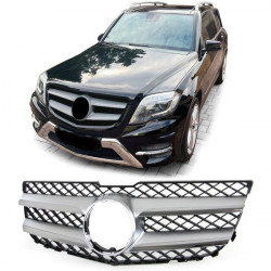 Sport grille black silver chrome for Mercedes GLK X204 facelift 12-15