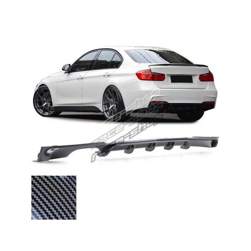 BMW F30 / F31 3-Series 3D Design 4 Tip M-Sport Carbon Rear Diffuser
