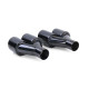 Body kit and visual accessories RACES rear diffuser (Performance) for BMW F10 F11 (exhaust 2+2), black | races-shop.com
