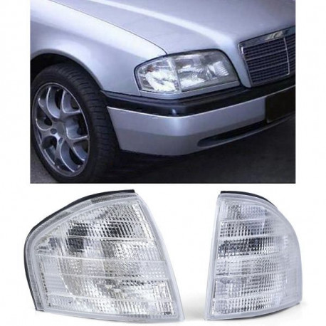Lighting White turn signal pair for Mercedes C Class W202 93-00 | races-shop.com