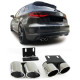 UNIVERSAL TIP Stainless steel exhaust tailpipes 4 pipe S optics for Audi A3 8V from 13 | races-shop.com
