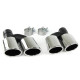 UNIVERSAL TIP Sport exhaust tailpipes 4 pipe orifice plates stainless steel pair for Audi A5 8T from 11 | races-shop.com