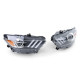 Lighting Bi Xenon Headlights Black Chrome Pair for Ford Mustang 6 Coupe Convertible 14-17 | races-shop.com