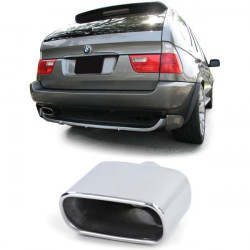 Exhaust tailpipe trim sports optics stainless steel suitable for BMW X5 E53 99-06