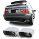 UNIVERSAL TIP Exhaust tailpipe orifice sport optics stainless steel pair suitable for BMW X5 E53 99-06 | races-shop.com