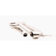 UNIVERSAL TIP 2 pipe duplex stainless steel sport tailpipe conversion with bracket fits BMW F30 F31 | races-shop.com