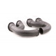 UNIVERSAL TIP Double pipe stainless steel tailpipes silver matt for Porsche Cayenne V6 92A 10-14 | races-shop.com