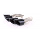 UNIVERSAL TIP Double tailpipes GTS Optics Black for Porsche Cayenne 92A Facelift 14-17 | races-shop.com