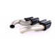 UNIVERSAL TIP Double tailpipes GTS Optics Black for Porsche Cayenne 92A Facelift 14-17 | races-shop.com