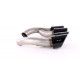 UNIVERSAL TIP Double tailpipes GTS Optics Black for Porsche Cayenne 92A Facelift 14-17 | races-shop.com