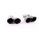 UNIVERSAL TIP Double tailpipes GTS Optics Black for Porsche Cayenne 92A Facelift 14-17 | races-shop.com