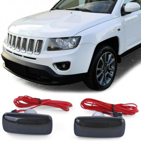 Lighting LED Lightbar Side Indicator Black for Jeep Patriot Compass 07-17 Commander | races-shop.com