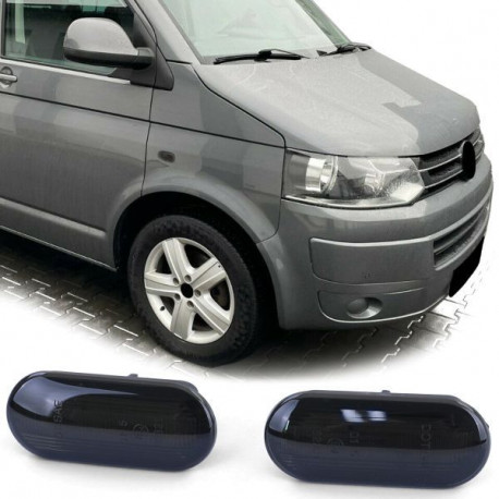 Lighting LED Lightbar Side Indicator Black for VW T5 Transporter Caravelle Multivan ab03 | races-shop.com