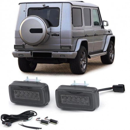 Lighting LED Rear Fog Lights Black Smoke for Mercedes G Class W463 89-16 | races-shop.com
