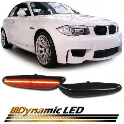 Dynamic LED side indicators Black suitable for BMW 1 Series E81 E82 E87 E88