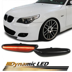 Dynamic LED side indicators black suitable for BMW X1 E84 X3 E83 5 Series E60 E61