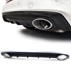Rear diffuser diffuser with tailpipes Sport Optics for Audi A4 B8 Facelift 11-15