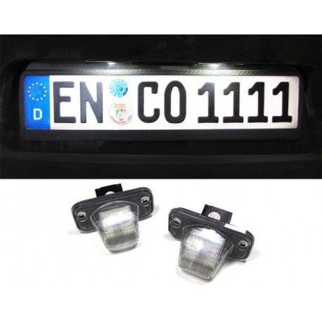 Lighting RACES LED license plate lights for VW T4 IV Bus Transporter 90-03, white | races-shop.com