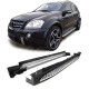 Body kit and visual accessories Aluminum running boards flank protection OE style with ABE for Mercedes ML W164 05-11 | races-shop.com
