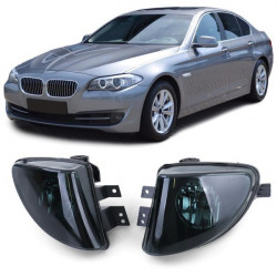 RACES fog lights for BMW F10 F11 GT F07 10-13, black-smoke, clear