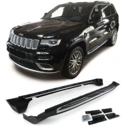 Aluminum running boards flank protection OE style for Jeep Grand Cherokee WK2 10-17