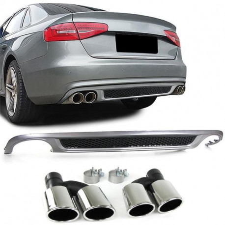 Body kit and visual accessories RACES rear diffuser (Sport) for Audi A4 B8 07-11 | races-shop.com