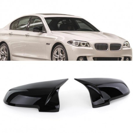 Mirrors and mirror covers Replacement sports mirror caps black gloss suitable for BMW F07 F10 F11 F18 | races-shop.com