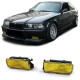 Lighting Fog light yellow ribbed with holder fits BMW E36 also M3 90-99 | races-shop.com