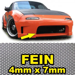 RACES Racing universal mesh (Honeycomb) 130X30cm 4x7mm, black, aluminium