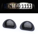 Lighting RACES LED license plate lights for Peugeot 107 05-14 Citroen C1 05-14, white | races-shop.com