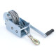 Ratchet Tie-Downs Professional winch hand winch with wire rope 10 meters 900 kg silver | races-shop.com