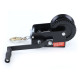 Ratchet Tie-Downs Professional winch hand winch black with wire rope 10 meters 900 kg | races-shop.com
