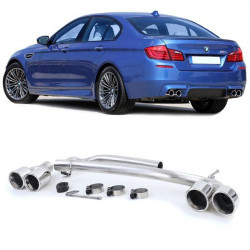 Exhaust tailpipes 4 pipe duplex sport look conversion suitable for BMW F10 F11 F12 F13