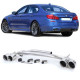 UNIVERSAL TIP Exhaust tailpipes 4 pipe duplex sport look conversion suitable for BMW F10 F11 F12 F13 | races-shop.com