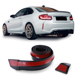 Rear spoiler lip universal flexible 1.58mx3.7cm black