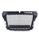 Body kit and visual accessories Honeycomb grille grille sport optics black gloss matt for Audi A3 8P 08-12 | races-shop.com