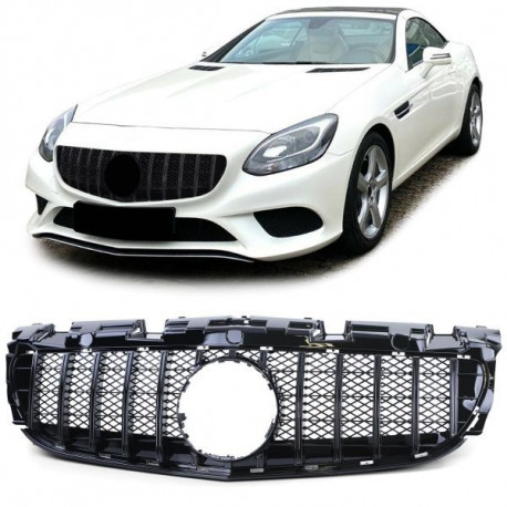 Body kit and visual accessories Sport Radiator Grill Black Gloss fits Mercedes SLC R172 Facelift 16-21 | races-shop.com