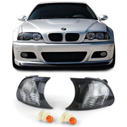 Turn signal black smoke crystal optics suitable for BMW 3 Series E46 Coupe Convertible 98-01